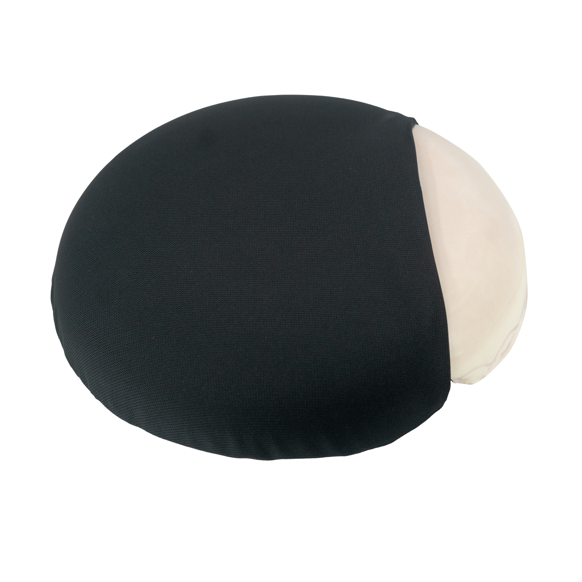 Ringpude med memory foam og aftageligt sort betræk
